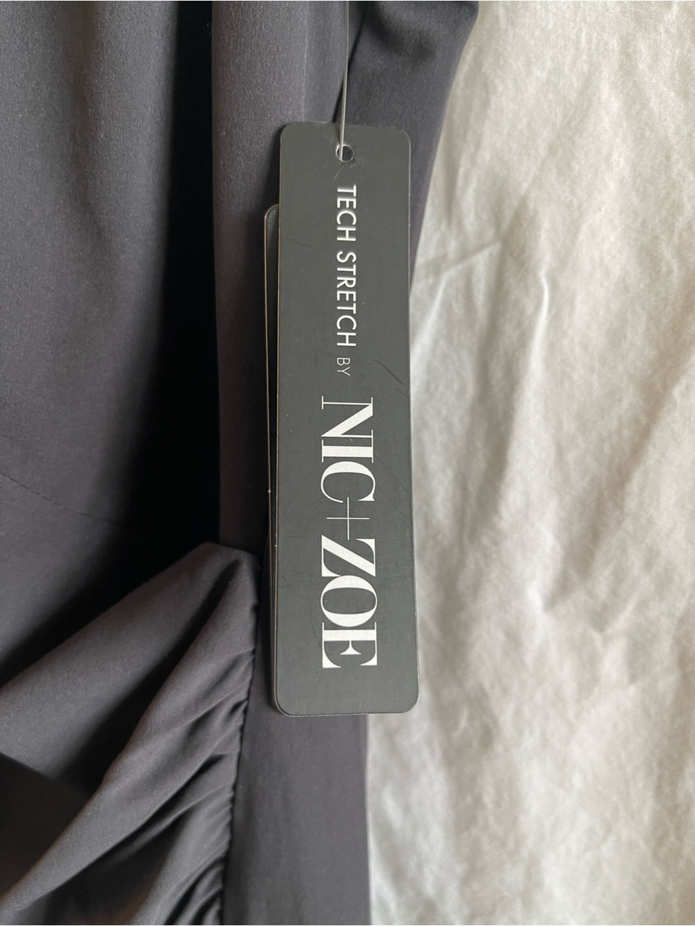 NIC+ZOE Sleeveless Midi Shift Dress in Black Charcoal Stretch Size M NWT - Picture 2 of 12